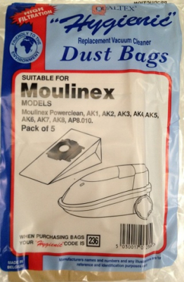 Replacement Paper Bags for Moulinex PowerClean 236