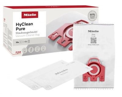 Miele FJM HyClean Pure XXL 16Pack Dust Bag, 4 Air Clean Filter, 4 Dust Filter