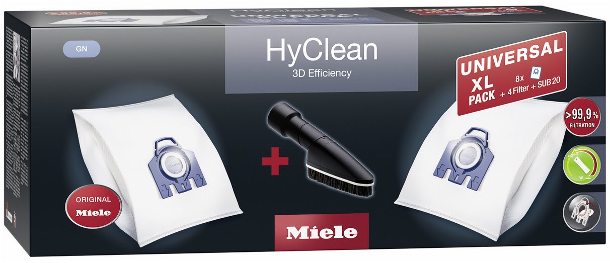 Miele Type GN 3D Efficiency HyClean Dust Bag, 1 Box 